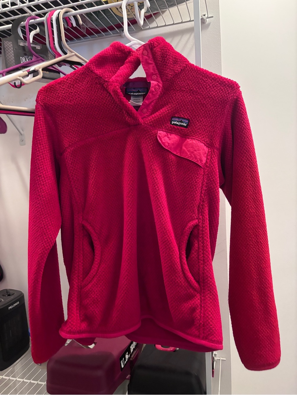 Patagonia Red Pullover Fleece Snap-Front
